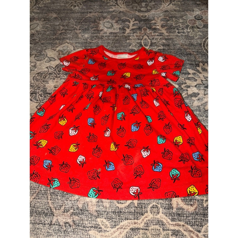 Hanna Andersson Strawberry Dress Red Short Sleeve Infant